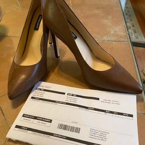Tatiana Pointy Toe Pumps - Warm Brown Sz 9